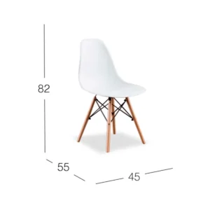 Set de 4 Sillas tipo Eames para tu oficina u Hogar, mejora tu espacio de trabajo o convivencia con estilo minimalista. - Image 5
