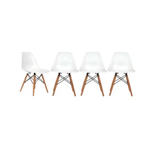 Set de 4 Sillas tipo Eames para tu oficina u Hogar, mejora tu espacio de trabajo o convivencia con estilo minimalista. - Image 6