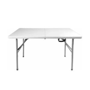 Mesa Plegable Plástica Blanca de 120cm y 180 cm ideal para fiestas, reuniones o cómo mesa de trabajo. - Image 6