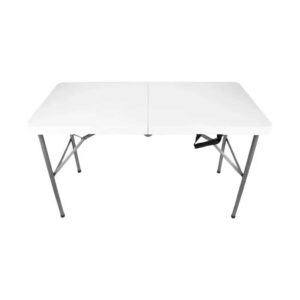 Mesa Plegable Plástica Blanca de 120cm y 180 cm ideal para fiestas, reuniones o cómo mesa de trabajo. - Image 2
