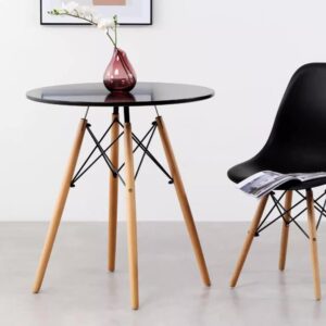Mesa Redonda Tipo Eames Blanca o Negra - Ideal para Comedores Minimalistas - Image 7